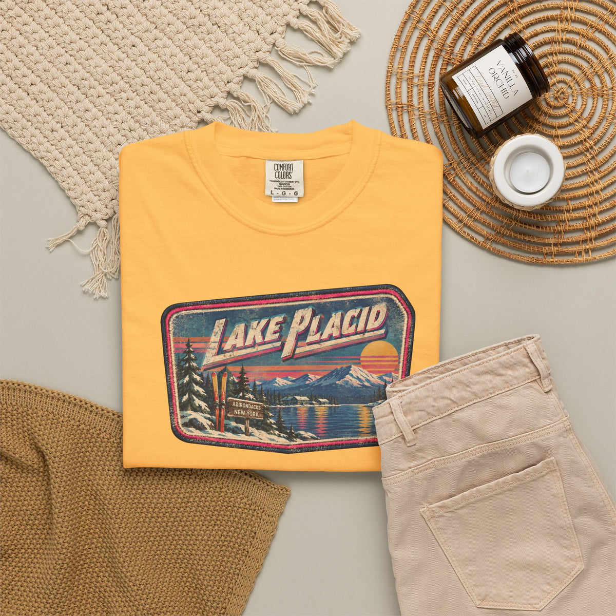 Lake Placid - Unisex Garment-Dyed T-shirt