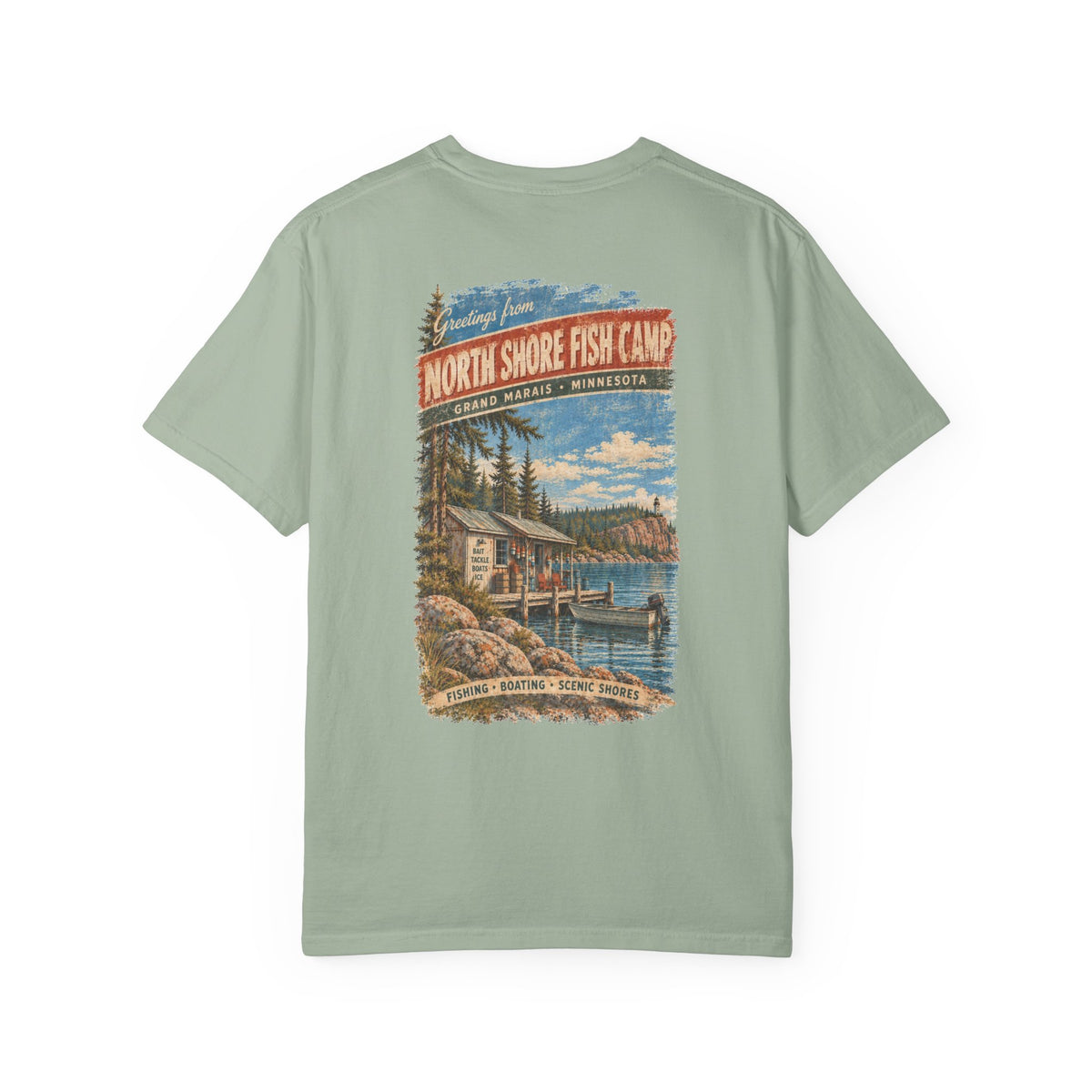 North Shore Fish Camp - Unisex Garment-Dyed T-shirt