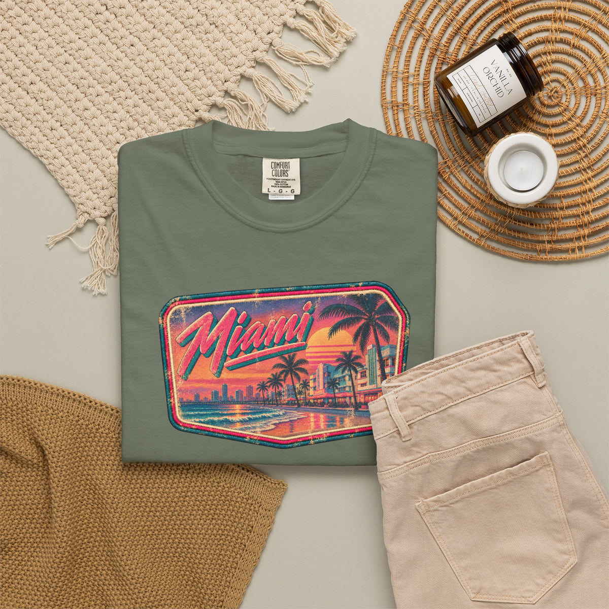 Miami - Unisex Garment-Dyed T-shirt