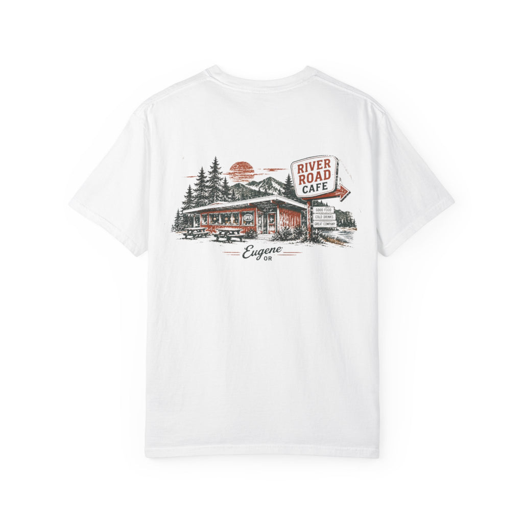 River Road Cafe - Unisex Garment-Dyed T-shirt