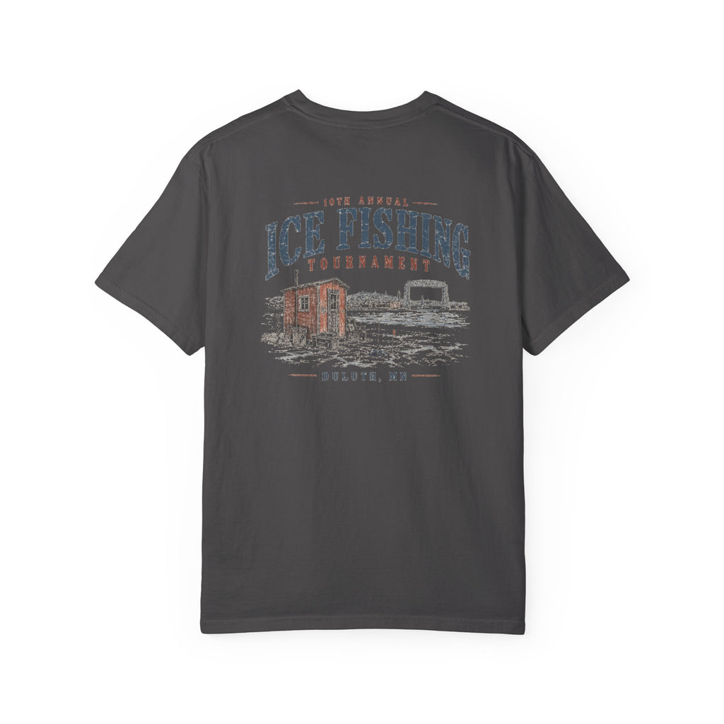 Ice Fishing Tournament - Unisex Garment-Dyed T-shirt