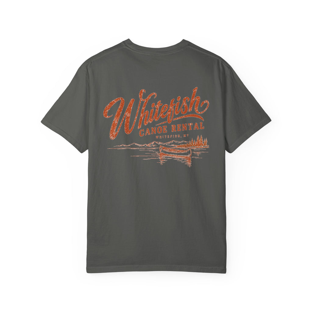 Whitefish Canoe Rental - Unisex Garment-Dyed T-shirt
