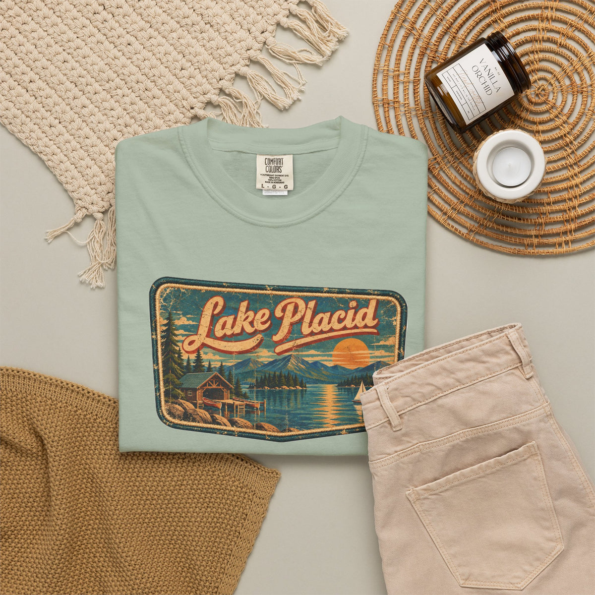 Lake Placid - Unisex Garment-Dyed T-shirt