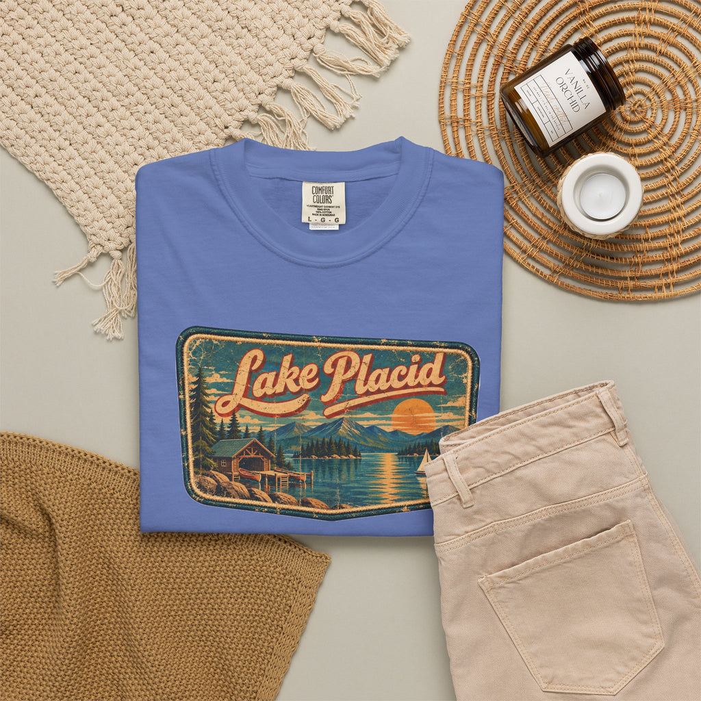 Lake Placid - Unisex Garment-Dyed T-shirt