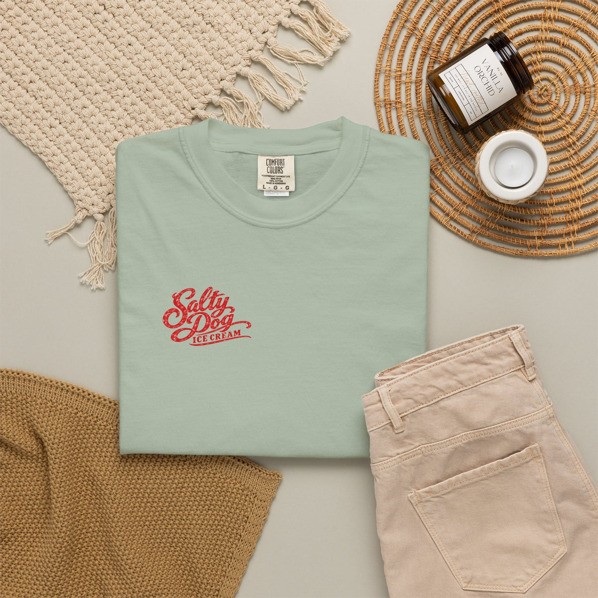 Salty Dog Ice Cream - Unisex Garment-Dyed T-shirt
