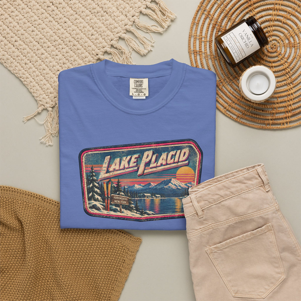 Lake Placid - Unisex Garment-Dyed T-shirt