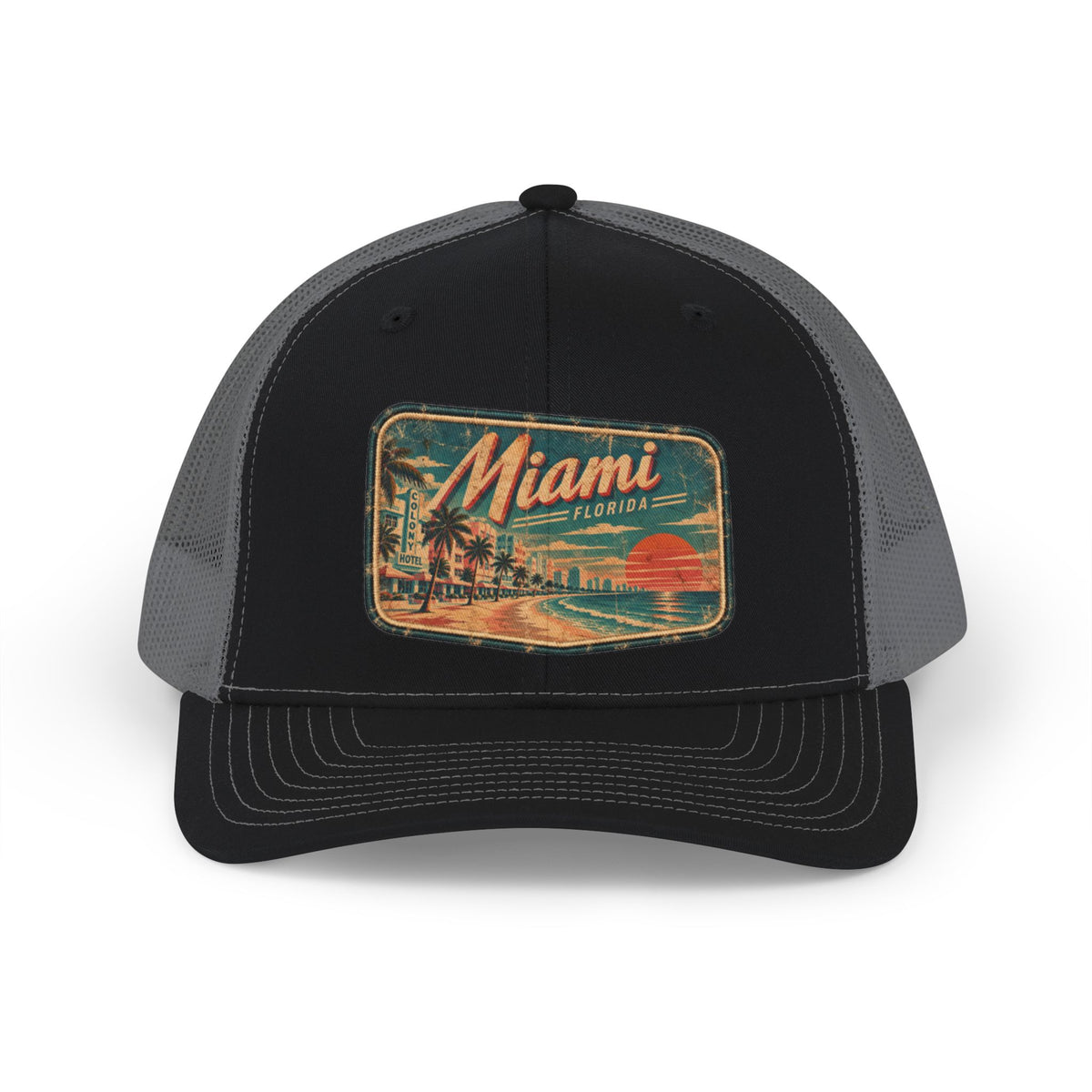 Miami Florida Colony Hotel Snapback Trucker Cap