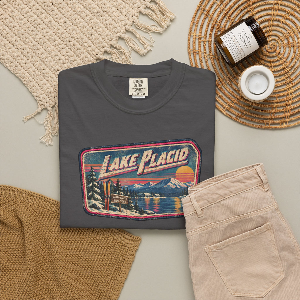 Lake Placid - Unisex Garment-Dyed T-shirt