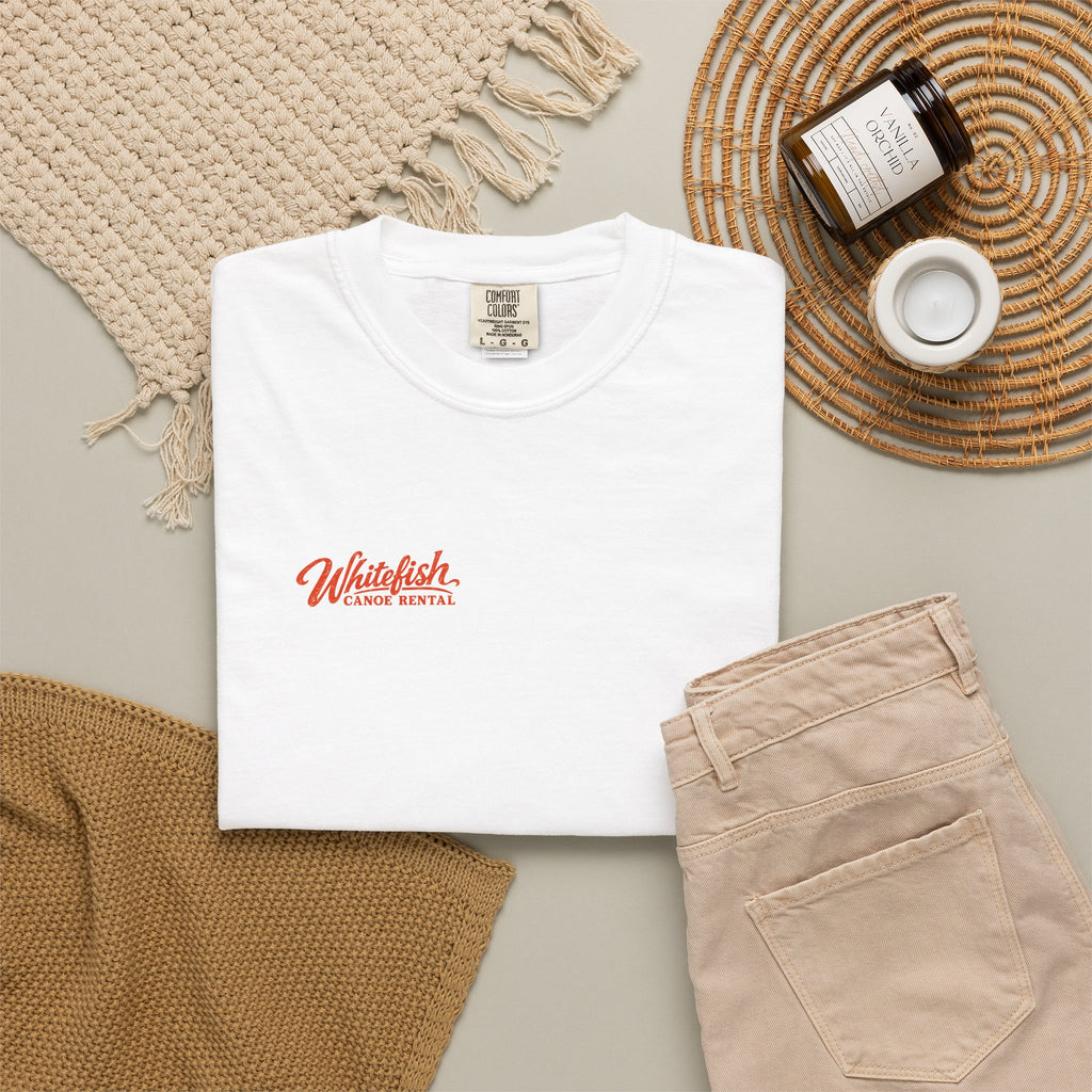 Whitefish Canoe Rental - Unisex Garment-Dyed T-shirt