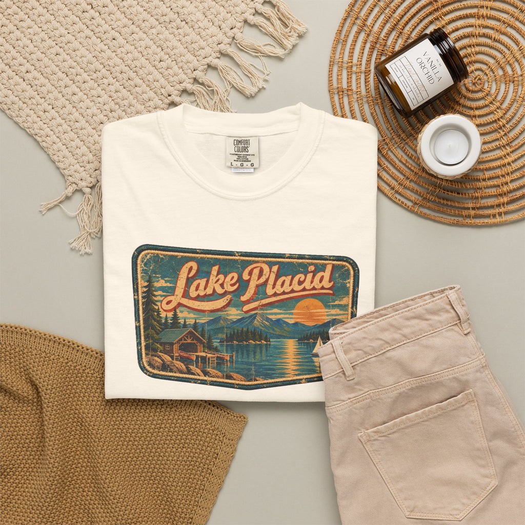 Lake Placid - Unisex Garment-Dyed T-shirt