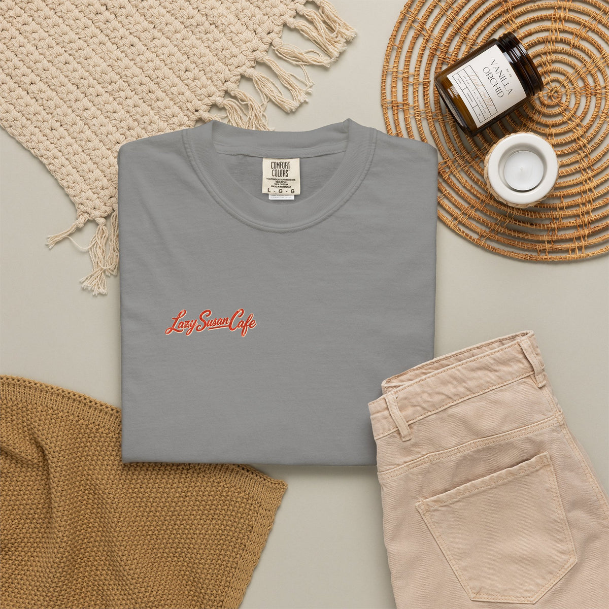 Lazy Susan Cafe - Unisex Garment-Dyed T-shirt