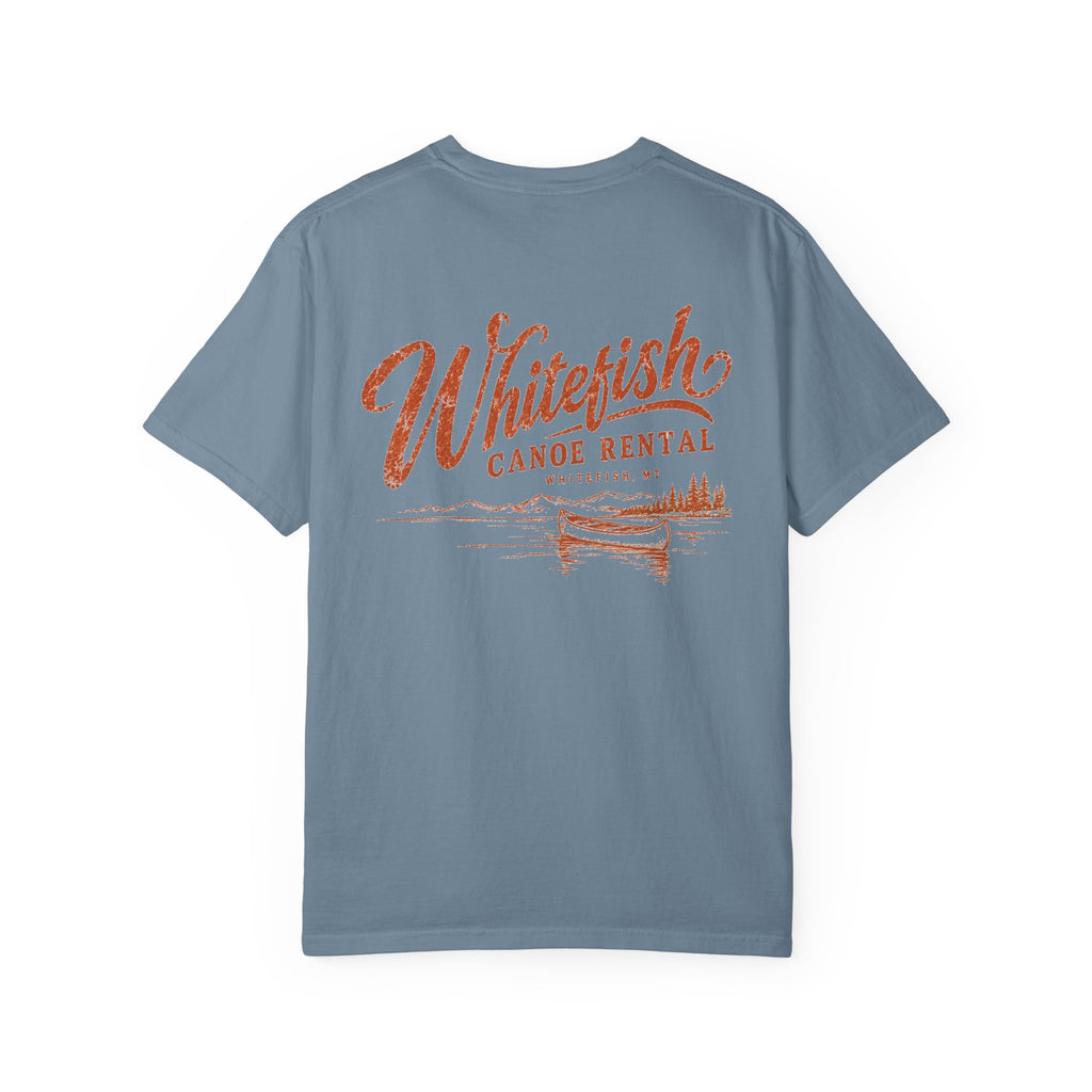 Whitefish Canoe Rental - Unisex Garment-Dyed T-shirt