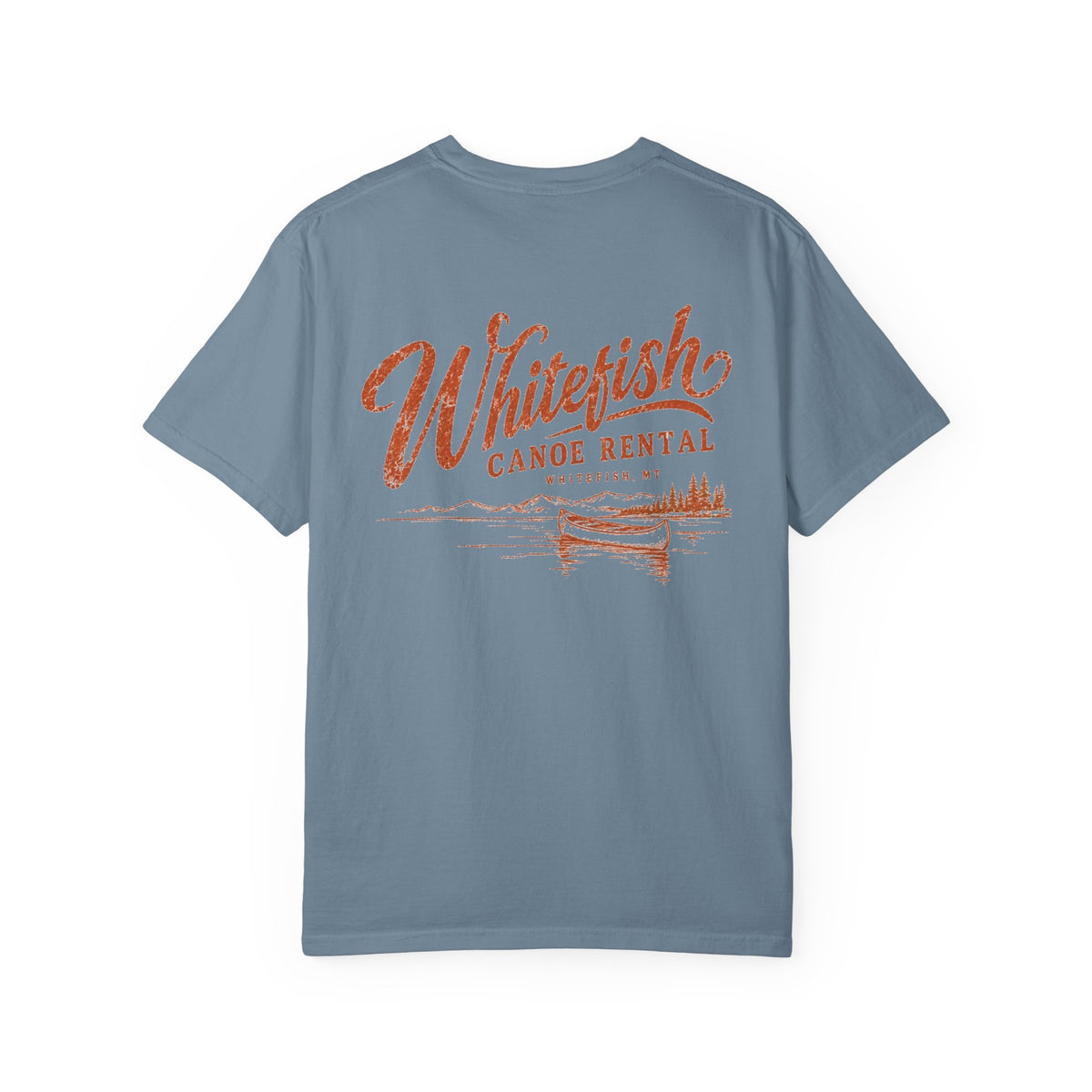 Whitefish Canoe Rental - Unisex Garment-Dyed T-shirt