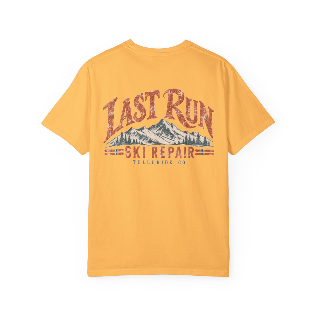 Last Run Ski Repair - Unisex Garment-Dyed T-shirt