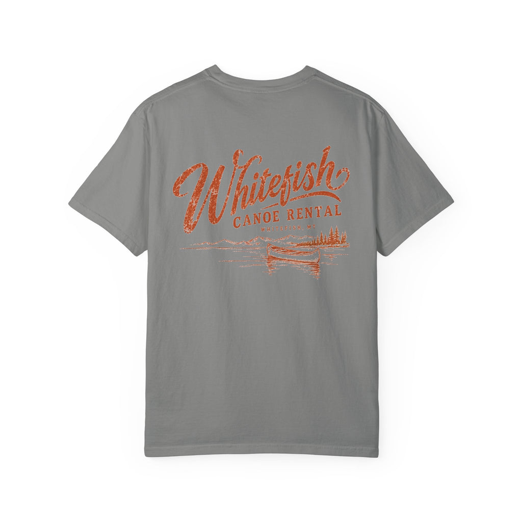 Whitefish Canoe Rental - Unisex Garment-Dyed T-shirt