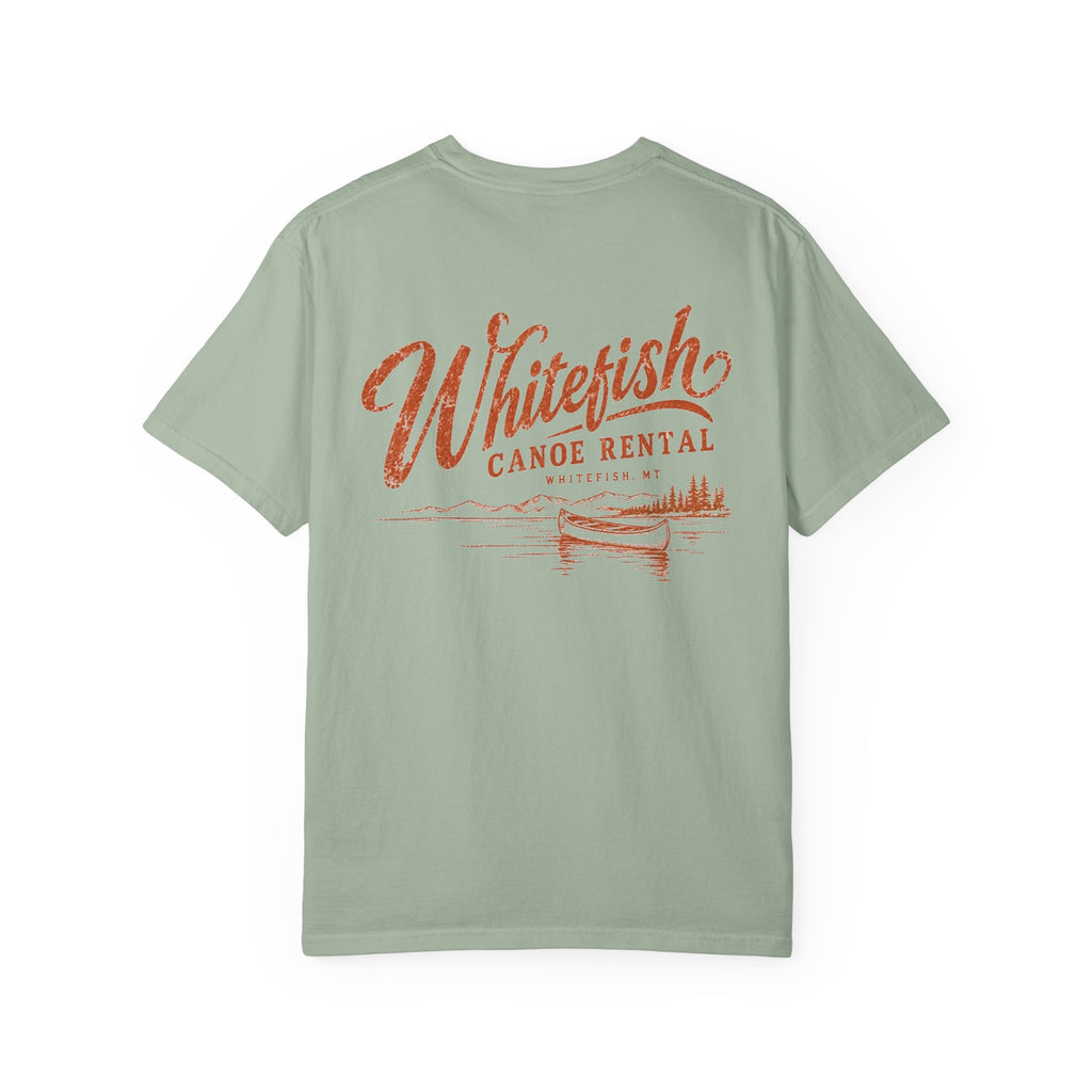 Whitefish Canoe Rental - Unisex Garment-Dyed T-shirt