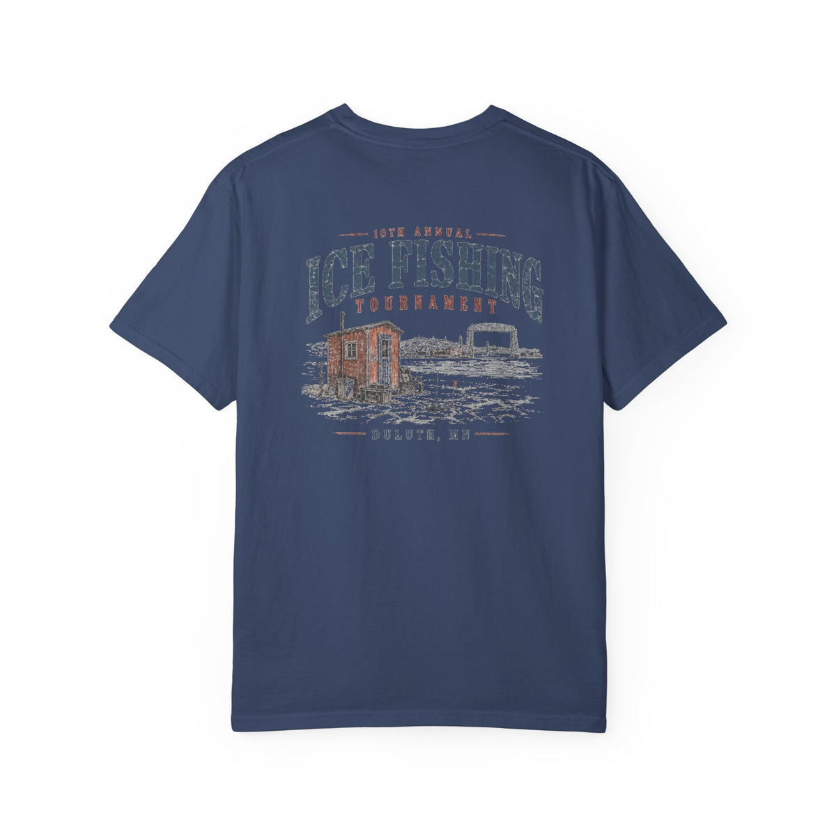 Ice Fishing Tournament - Unisex Garment-Dyed T-shirt