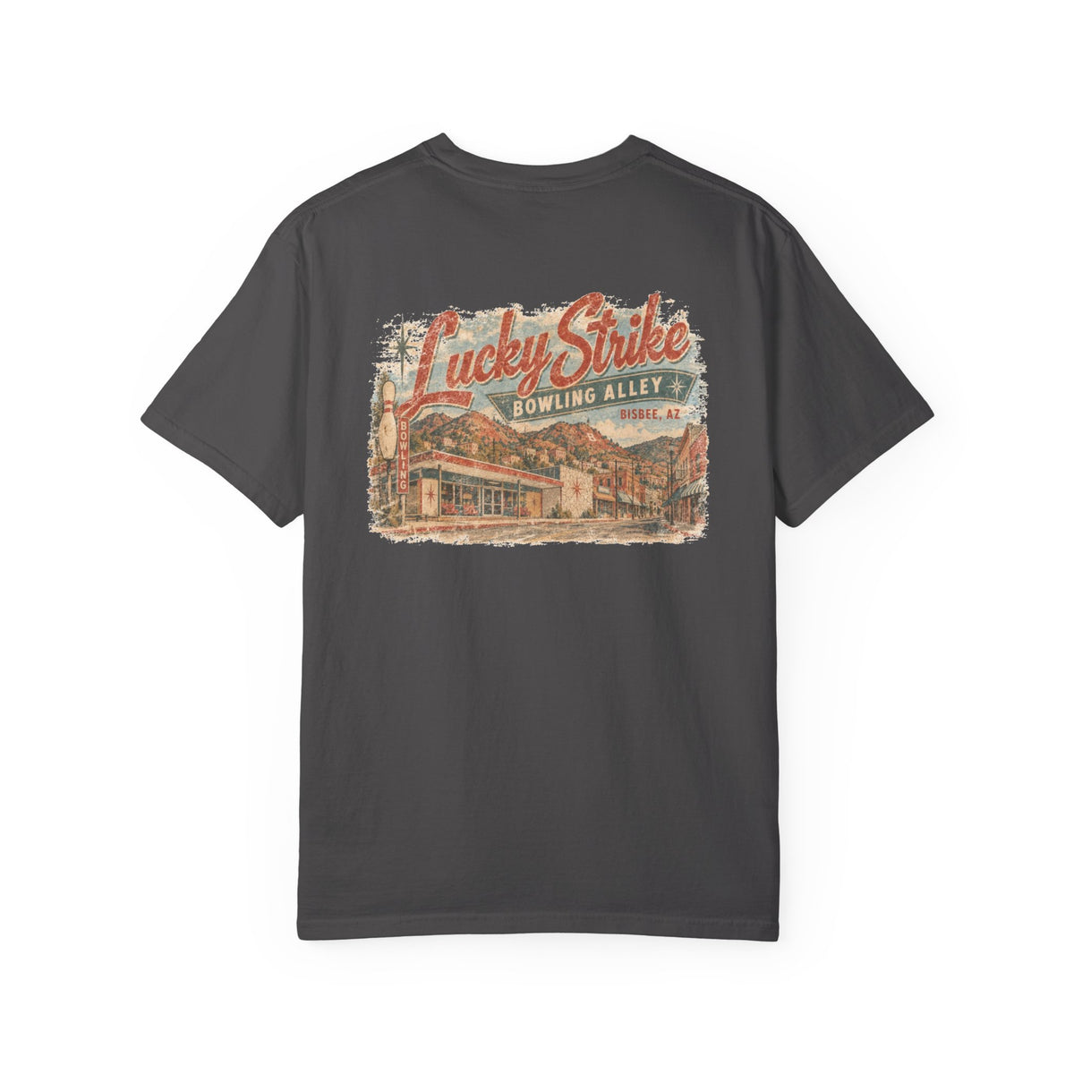 Lucky Strike Bowling Alley - Unisex Garment-Dyed T-shirt