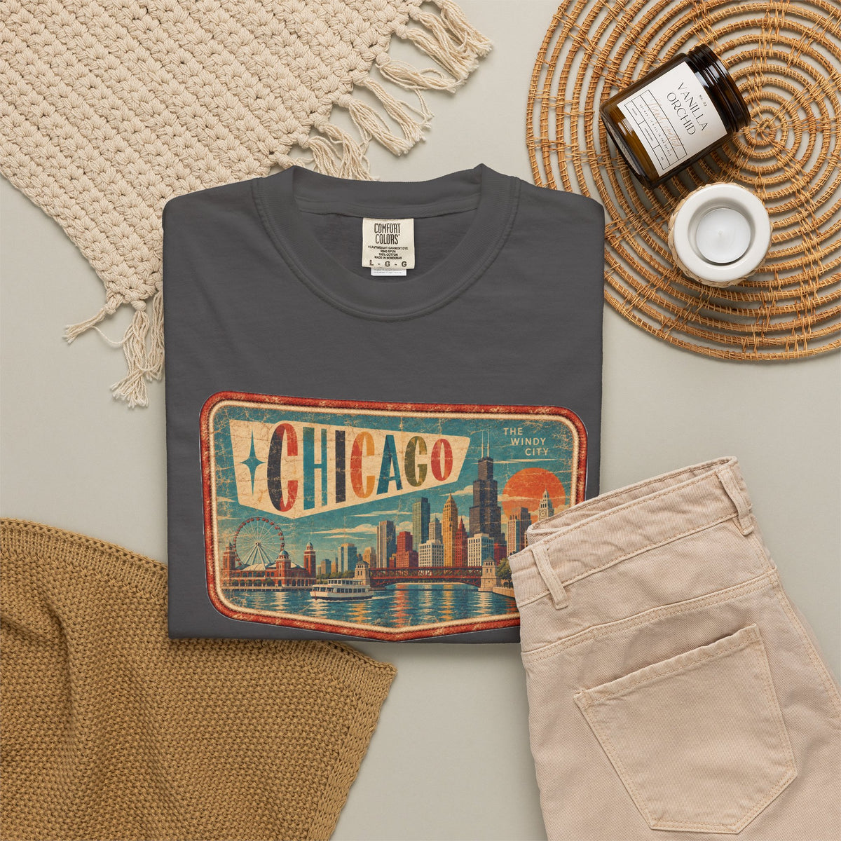 Chicago - Unisex Garment-Dyed T-shirt