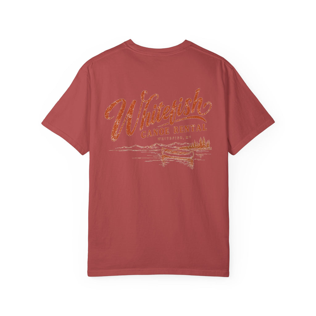 Whitefish Canoe Rental - Unisex Garment-Dyed T-shirt