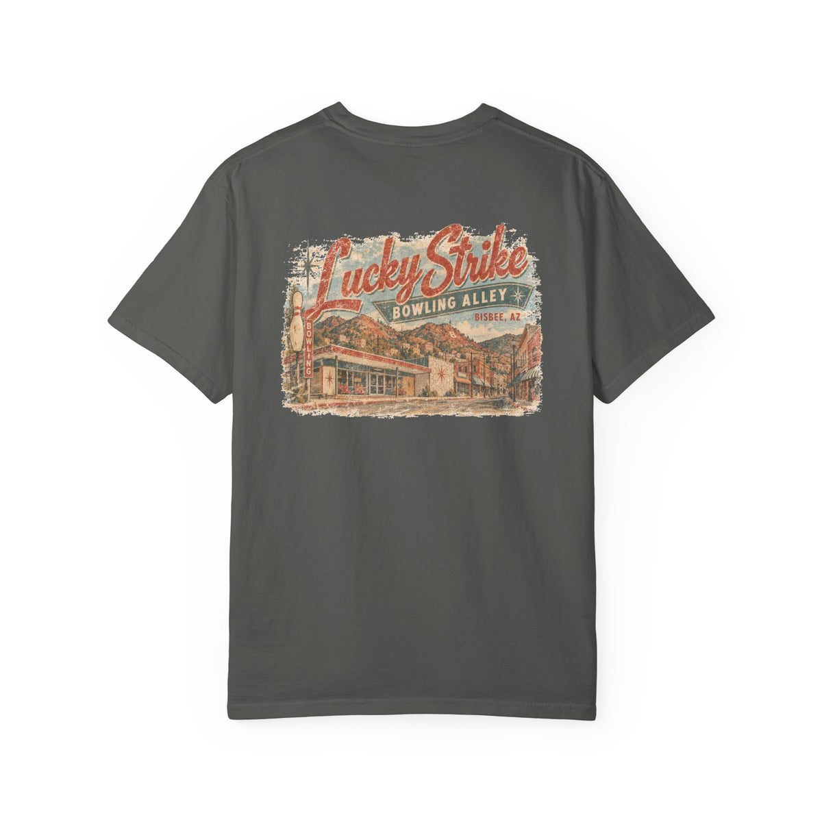Lucky Strike Bowling Alley - Unisex Garment-Dyed T-shirt