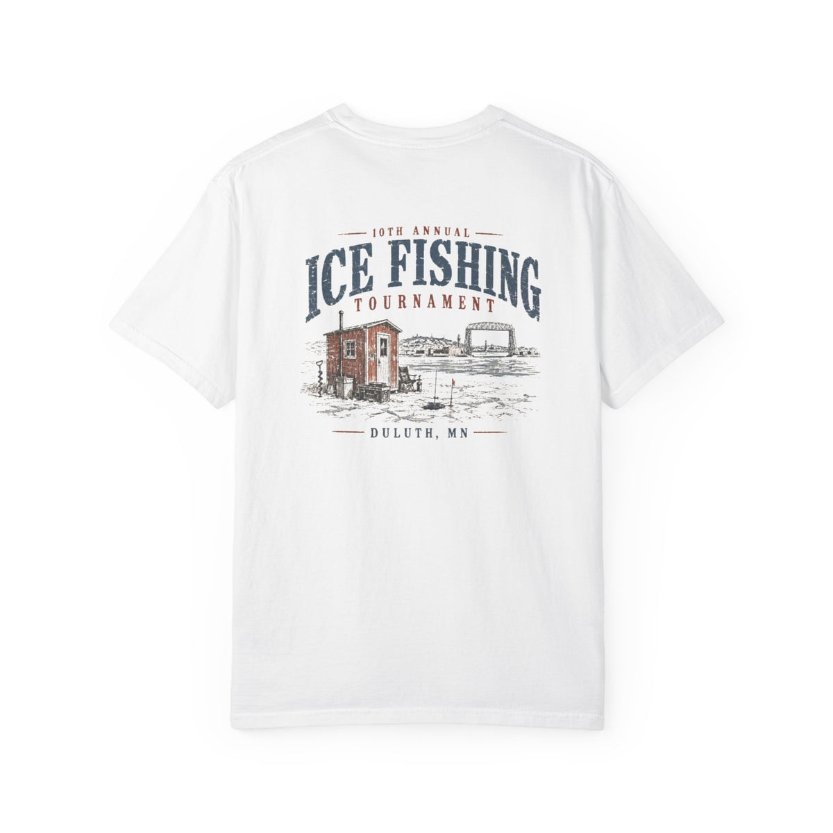 Ice Fishing Tournament - Unisex Garment-Dyed T-shirt