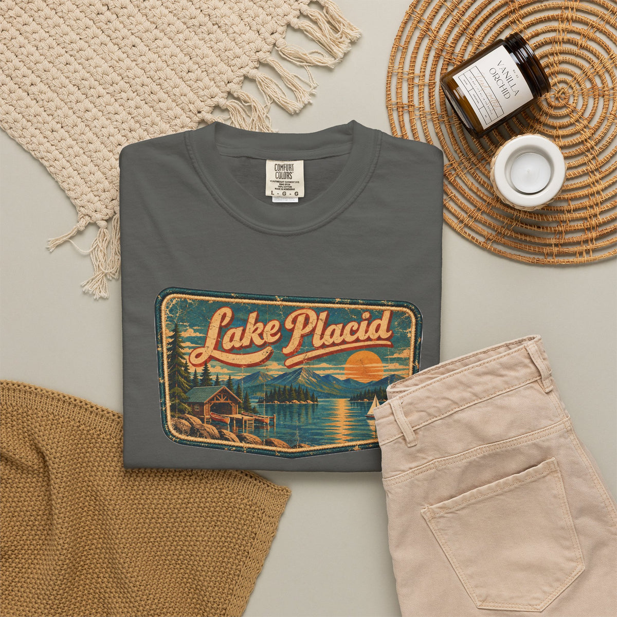 Lake Placid - Unisex Garment-Dyed T-shirt