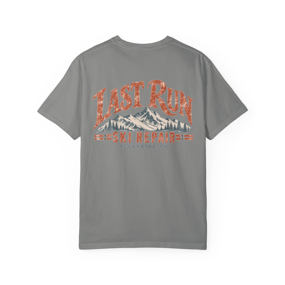 Last Run Ski Repair - Unisex Garment-Dyed T-shirt