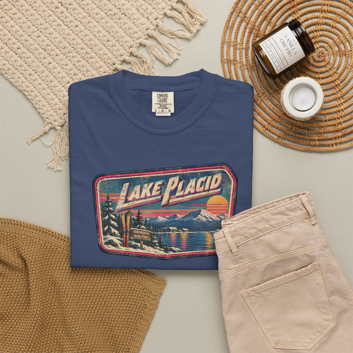 Lake Placid - Unisex Garment-Dyed T-shirt