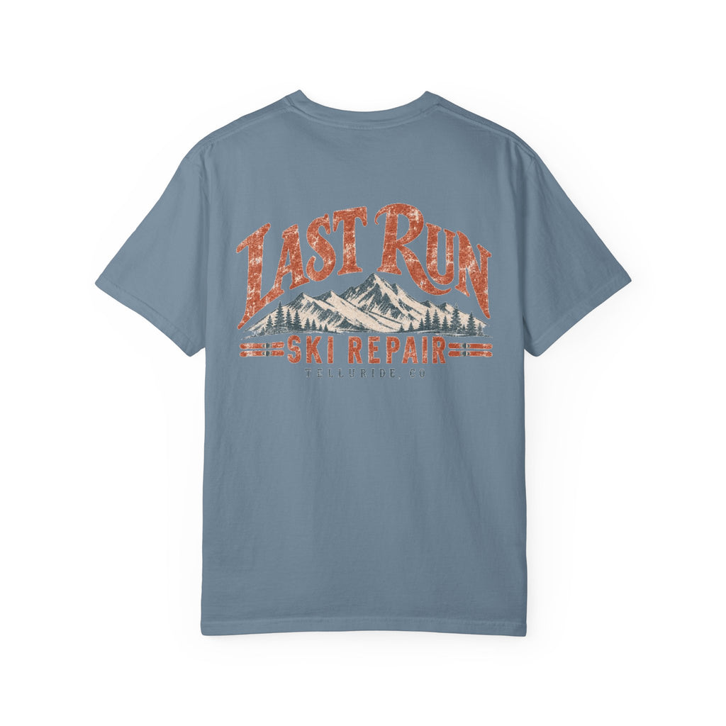Last Run Ski Repair - Unisex Garment-Dyed T-shirt