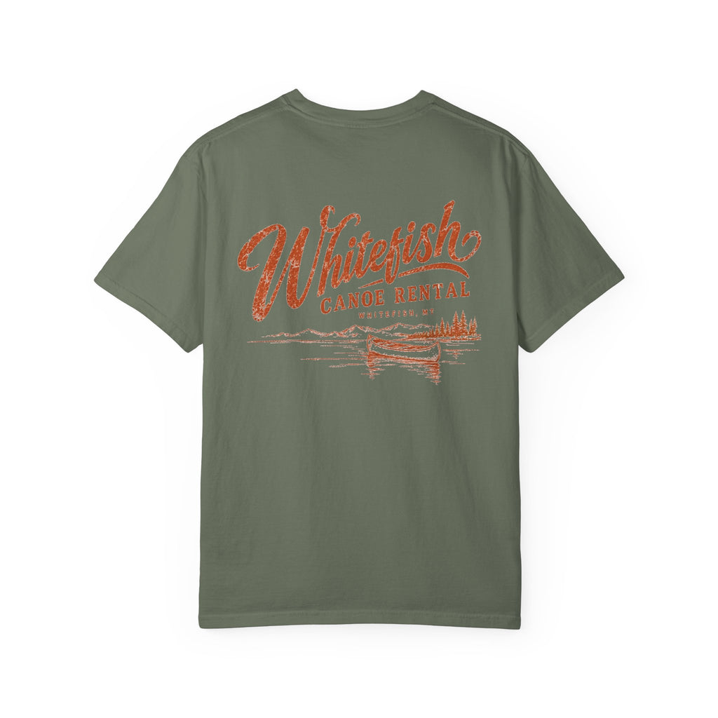 Whitefish Canoe Rental - Unisex Garment-Dyed T-shirt