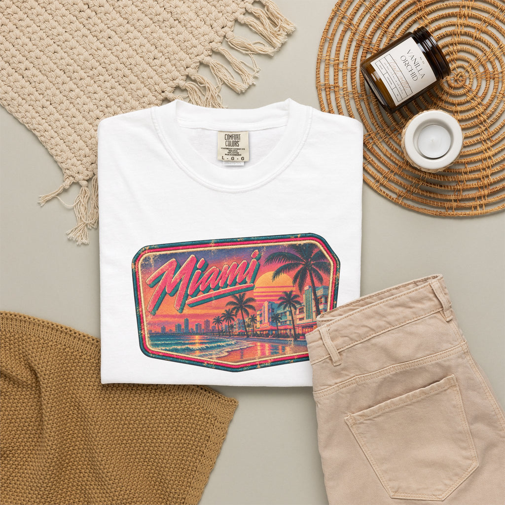Miami - Unisex Garment-Dyed T-shirt