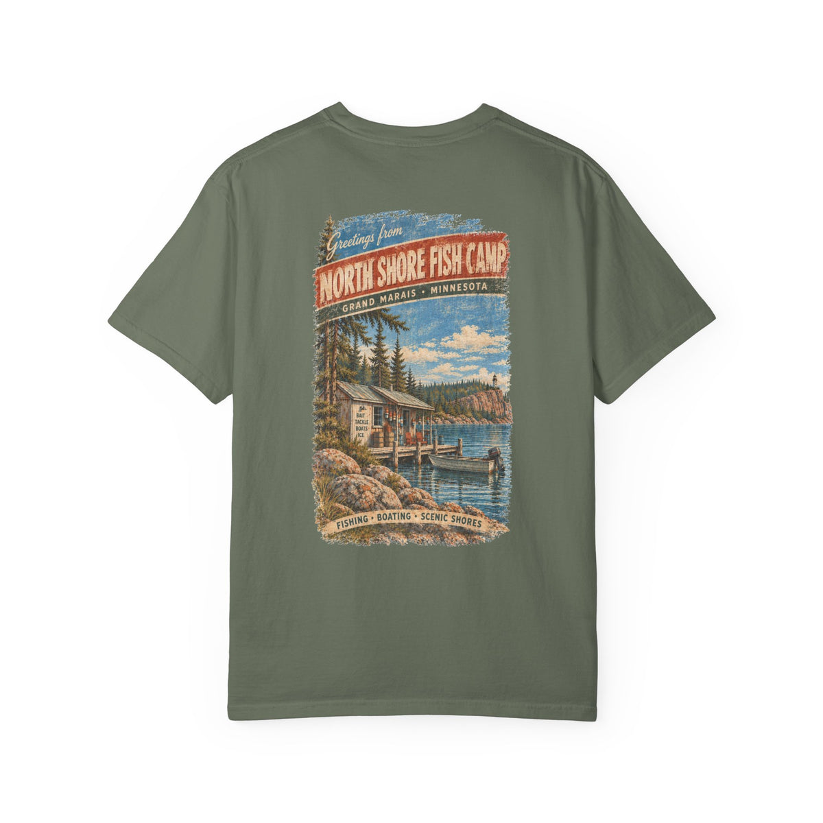 North Shore Fish Camp - Unisex Garment-Dyed T-shirt