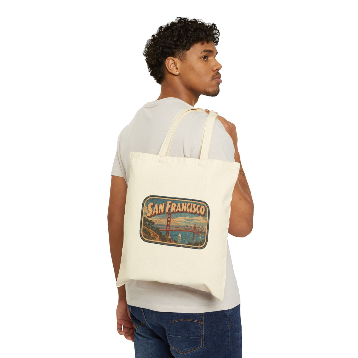 Cotton Canvas Tote Bag - Design 20