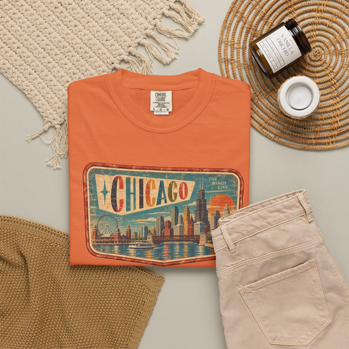 Chicago - Unisex Garment-Dyed T-shirt