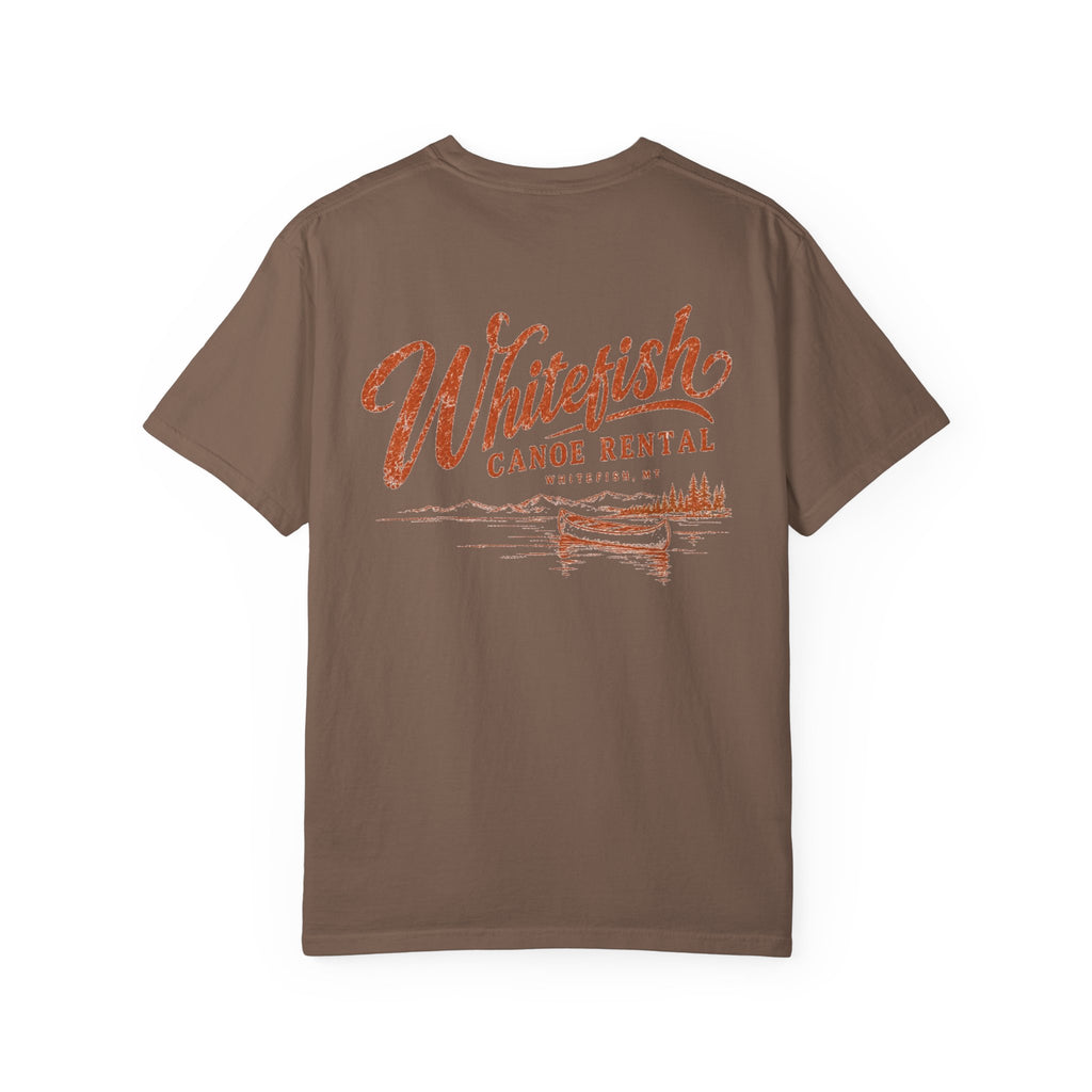 Whitefish Canoe Rental - Unisex Garment-Dyed T-shirt
