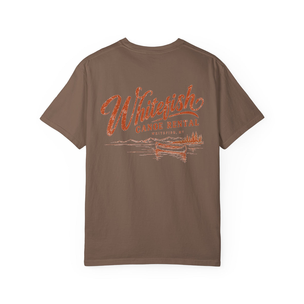 Whitefish Canoe Rental - Unisex Garment-Dyed T-shirt