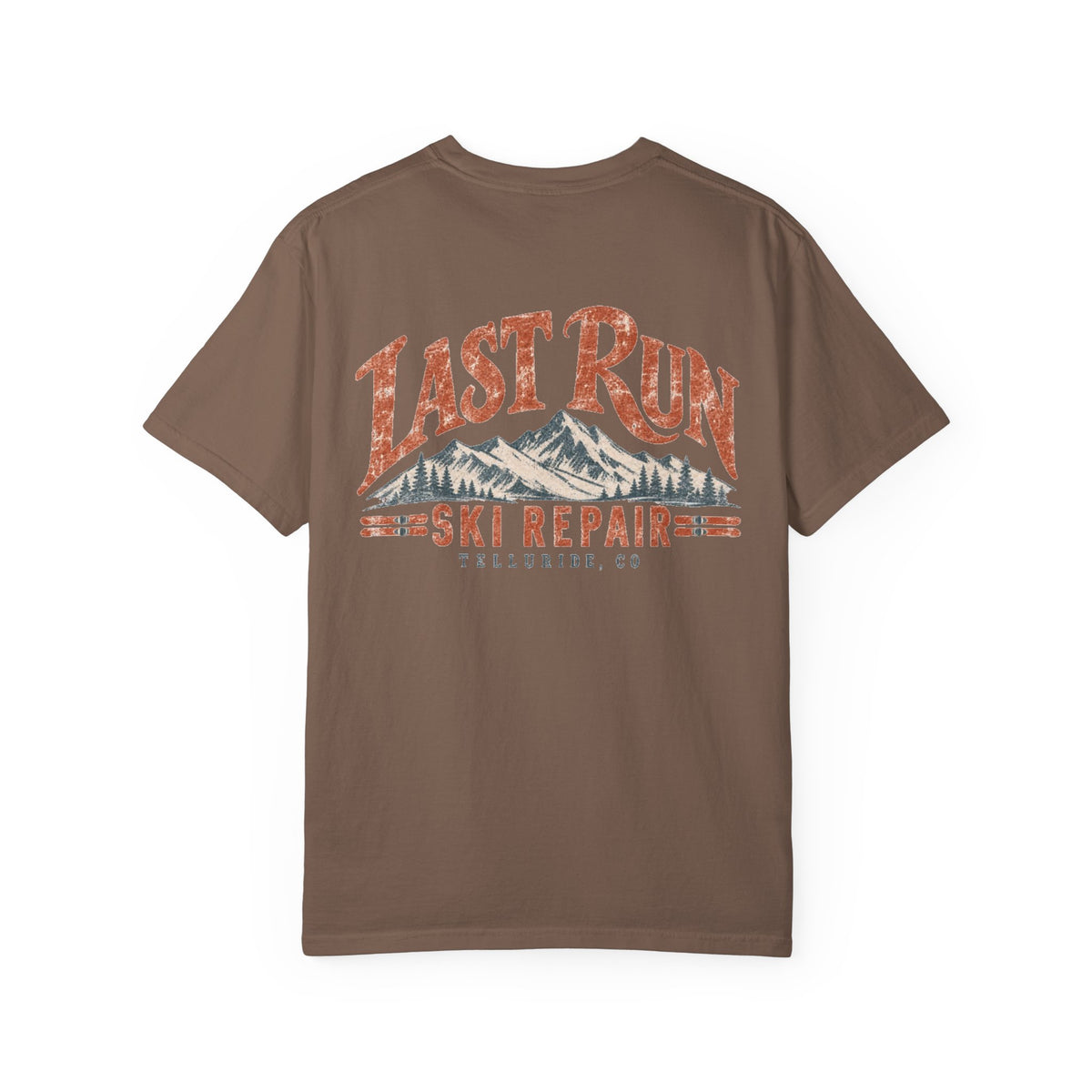 Last Run Ski Repair - Unisex Garment-Dyed T-shirt