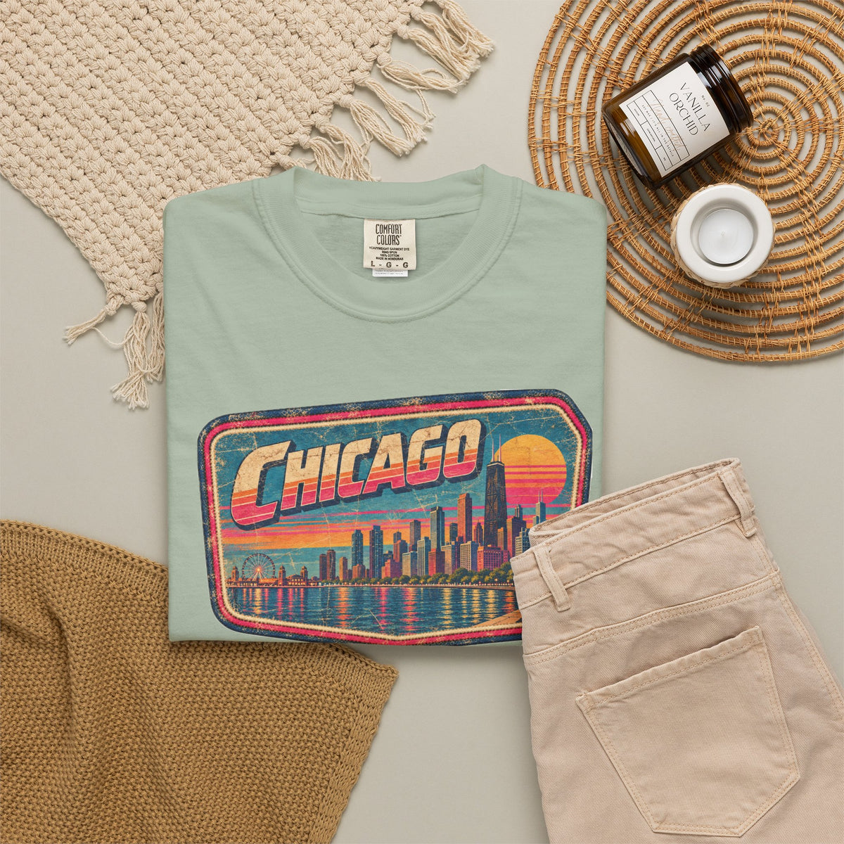 Chicago - Unisex Garment-Dyed T-shirt