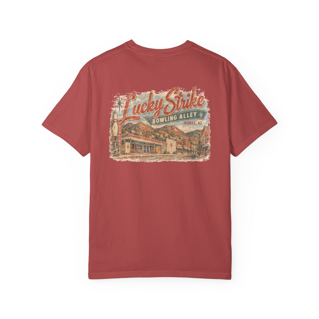 Lucky Strike Bowling Alley - Unisex Garment-Dyed T-shirt