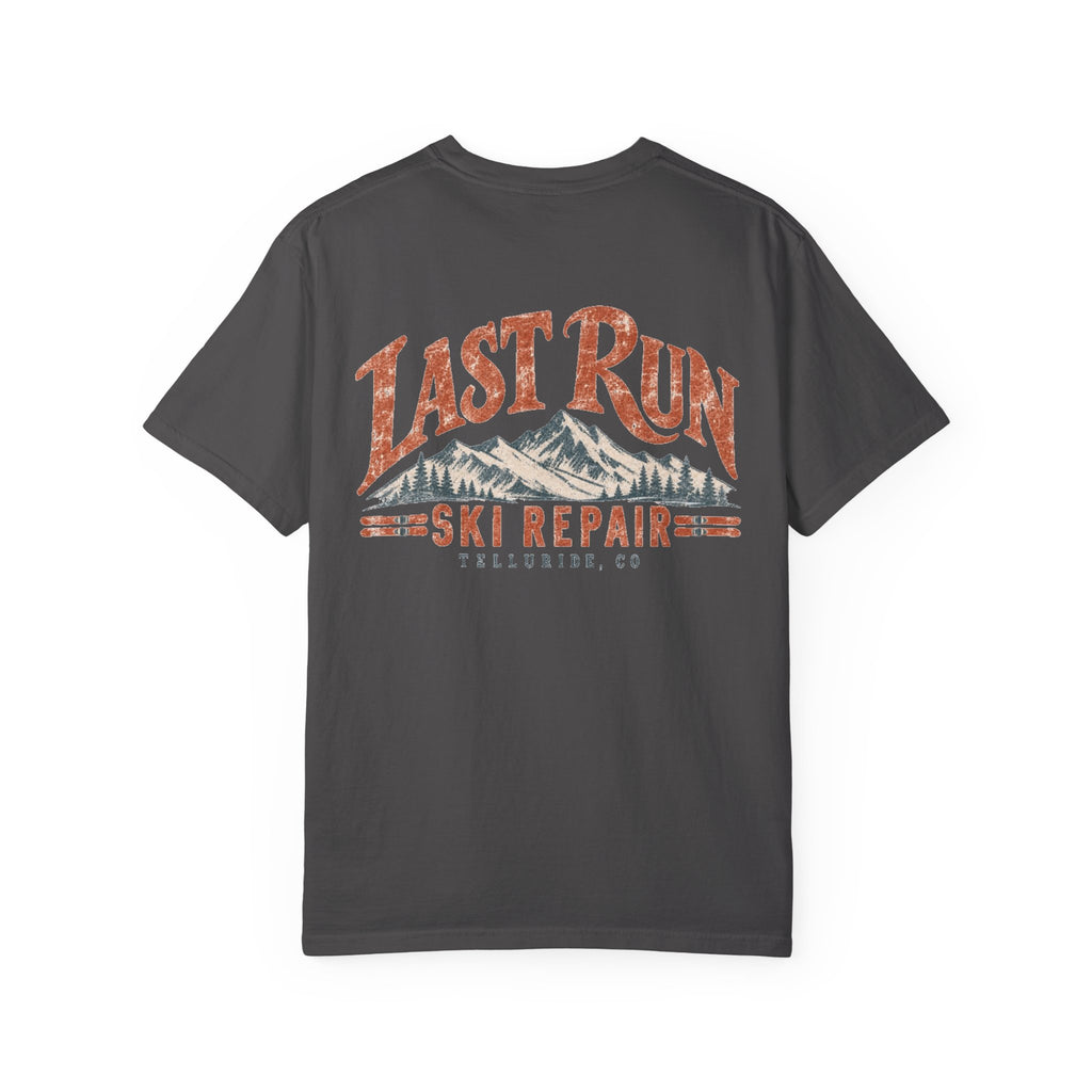 Last Run Ski Repair - Unisex Garment-Dyed T-shirt