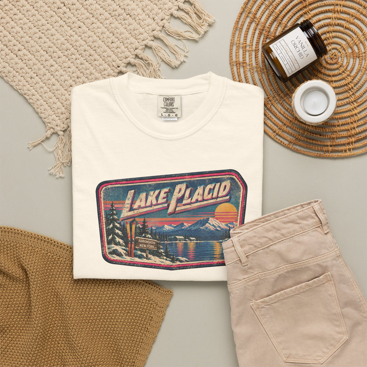 Lake Placid - Unisex Garment-Dyed T-shirt