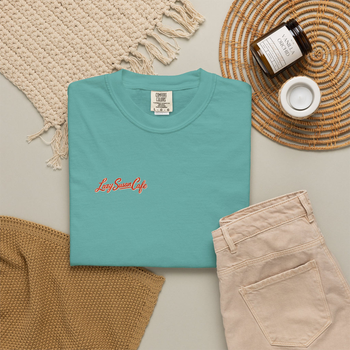 Lazy Susan Cafe - Unisex Garment-Dyed T-shirt