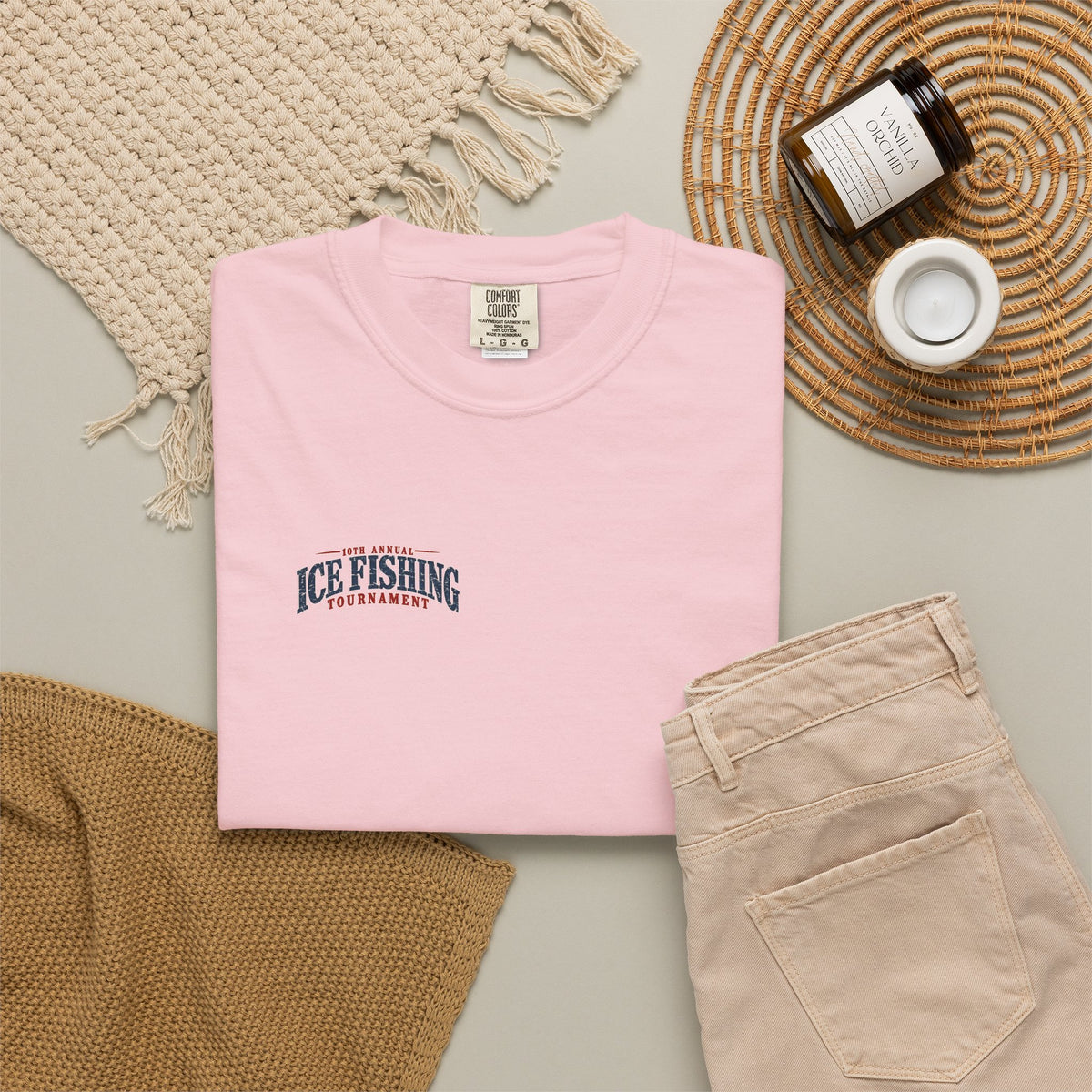 Ice Fishing Tournament - Unisex Garment-Dyed T-shirt