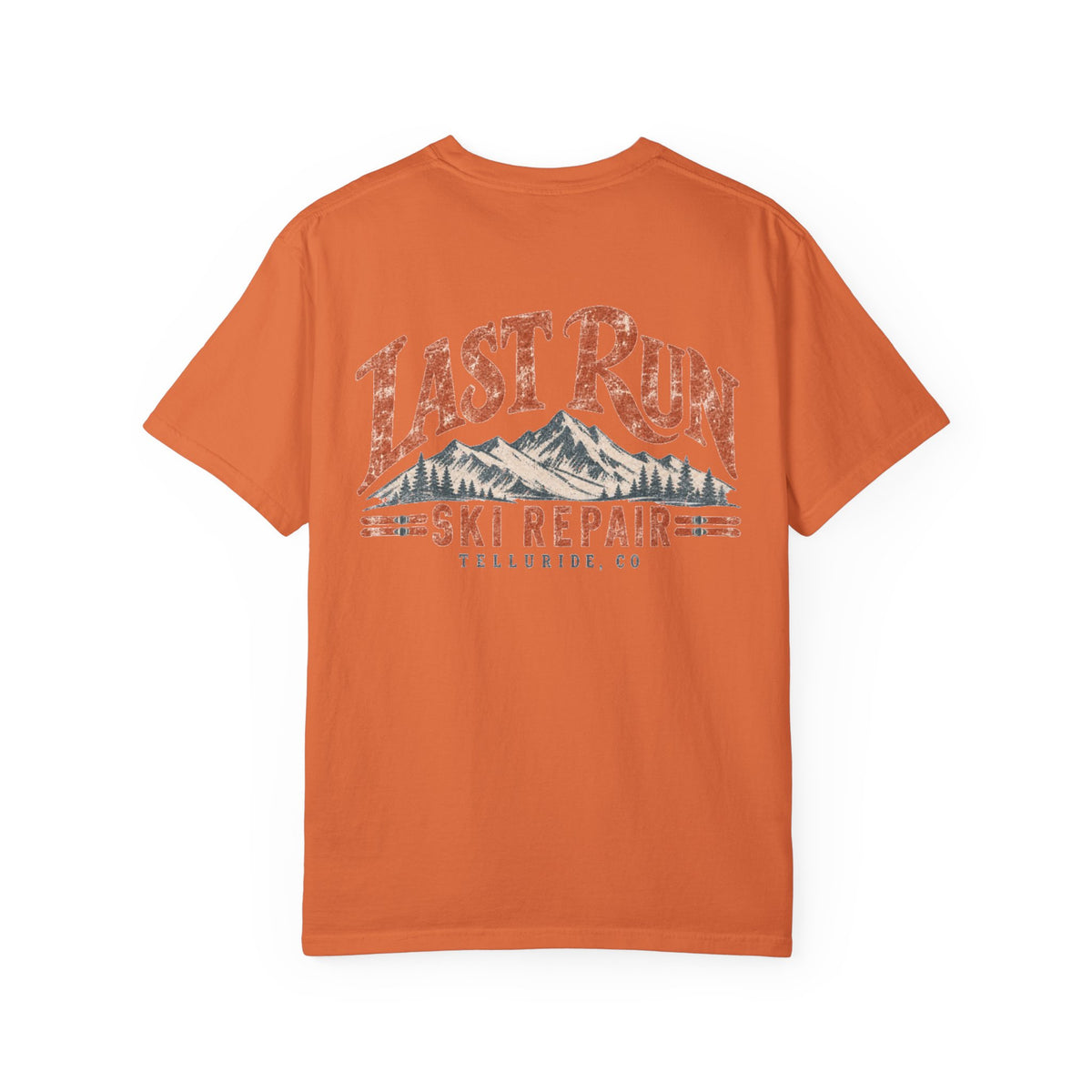 Last Run Ski Repair - Unisex Garment-Dyed T-shirt