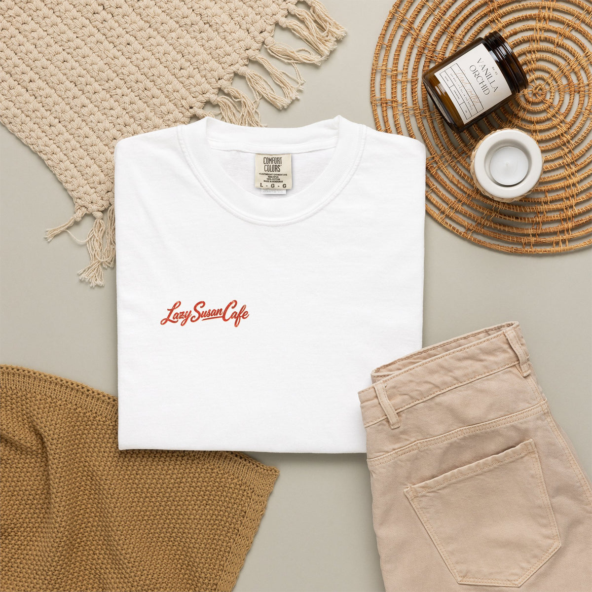 Lazy Susan Cafe - Unisex Garment-Dyed T-shirt