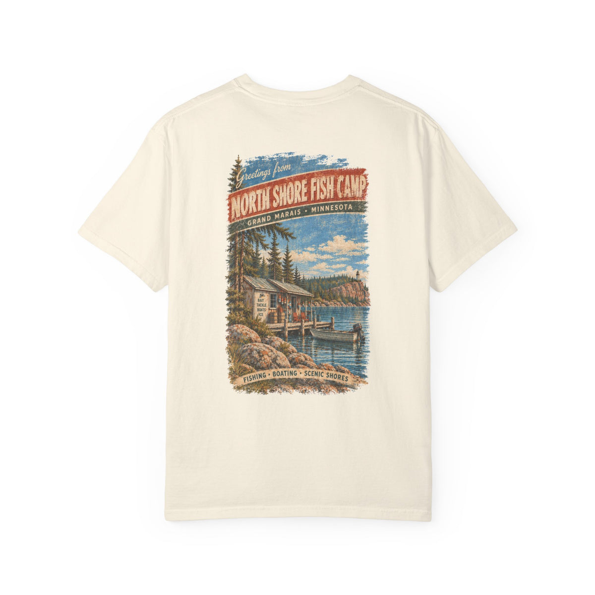 North Shore Fish Camp - Unisex Garment-Dyed T-shirt