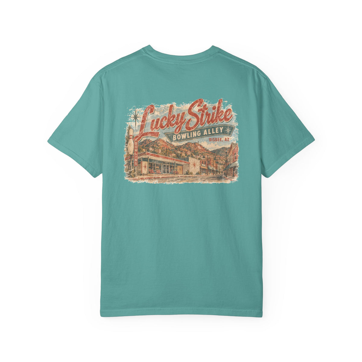 Lucky Strike Bowling Alley - Unisex Garment-Dyed T-shirt