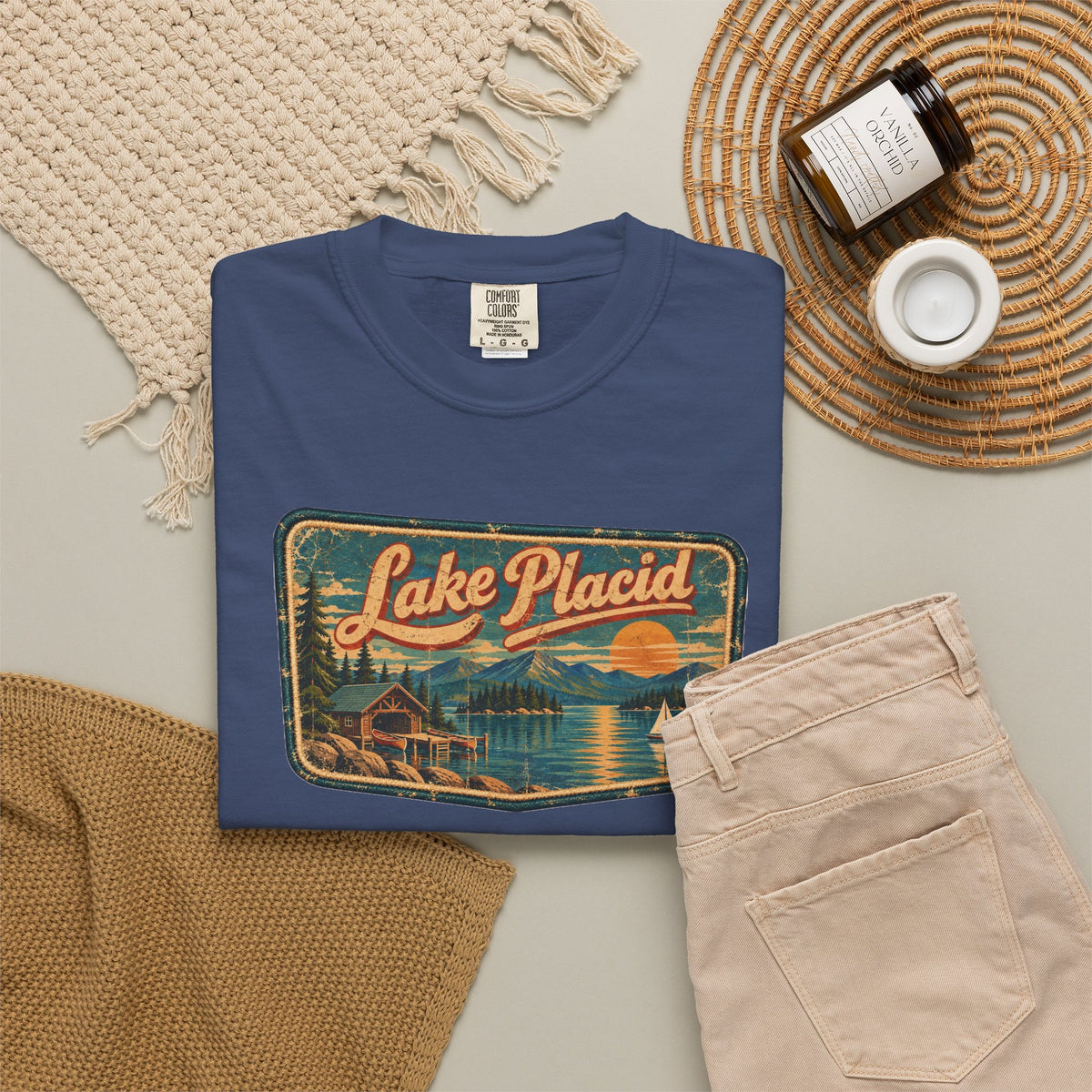 Lake Placid - Unisex Garment-Dyed T-shirt