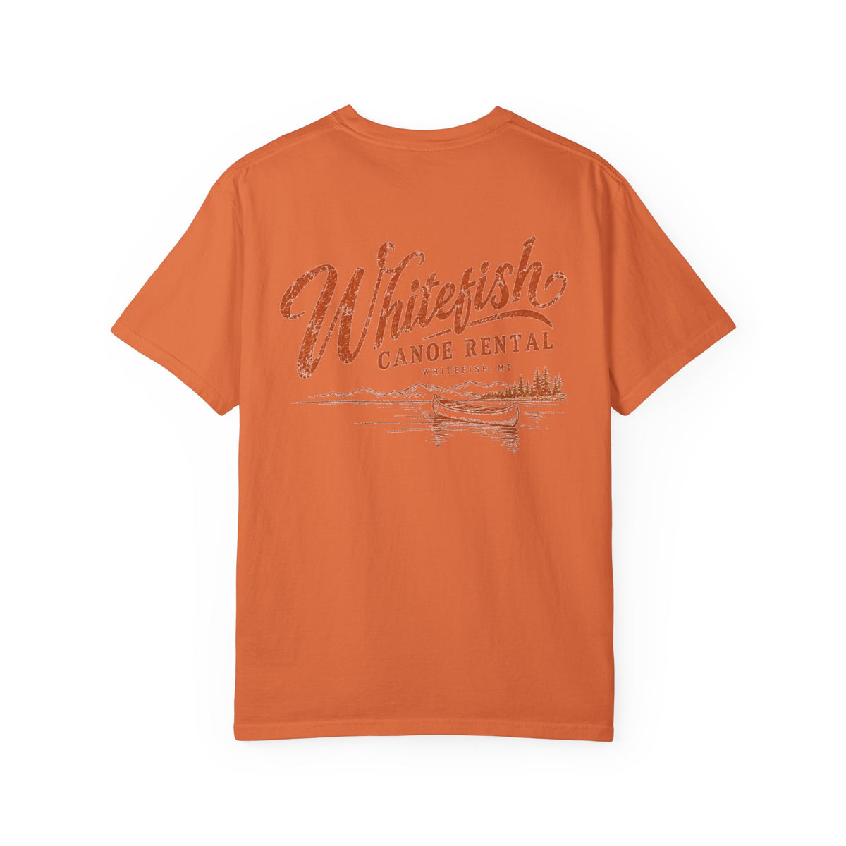 Whitefish Canoe Rental - Unisex Garment-Dyed T-shirt